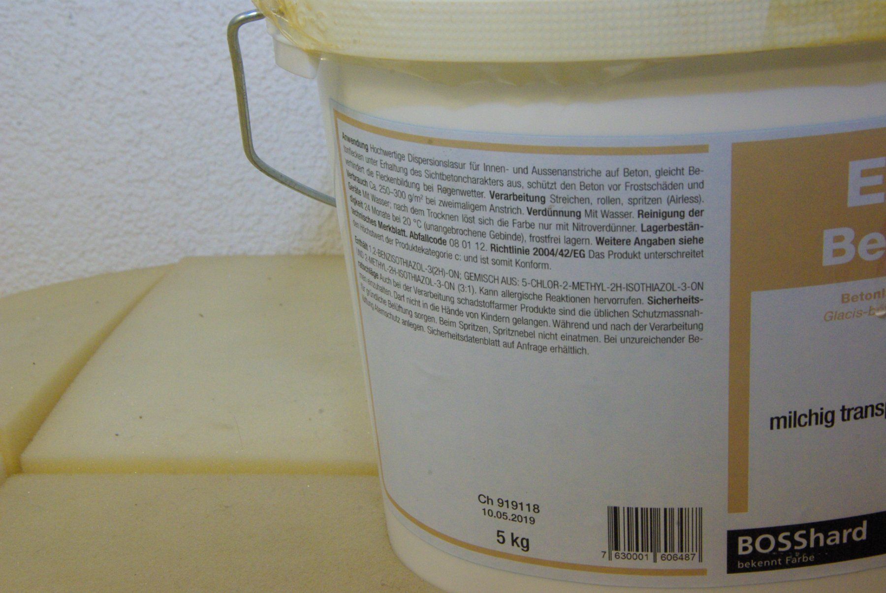 Colori: Exponit Betonlasur, milchig transparent 3599 – Usato da Herisau venduto da Cevianer1844 3