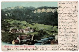 Gruss aus Stein im Toggenburg, gelaufen 1907