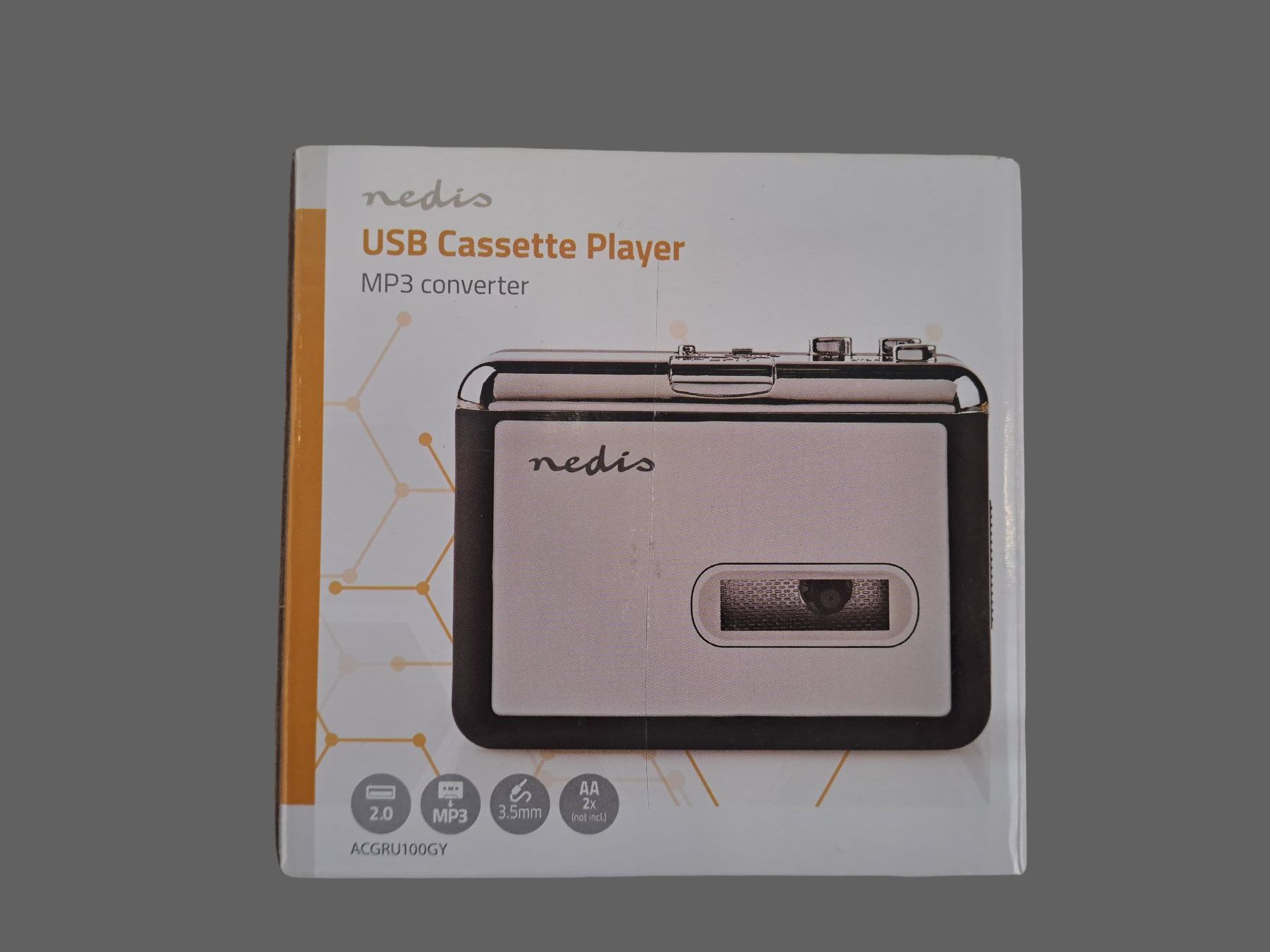 Lettore multimediale portatile: NEDIS USB Cassette Player Typ ACGRU100GY – Nuovo (secondo la descrizione) da Männedorf venduto da Restwert_Maennedorf 2