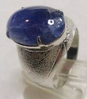 Edler Stern-Saphir Ring, Grösse 67 925 Silber, Rarität