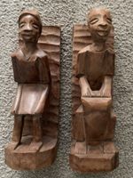 Vintage Holz Buchstützen Signiert