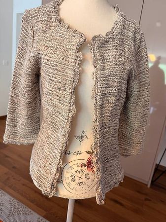Cream Bouclé Jacke Gr. S – Perfekt für den Frühling!