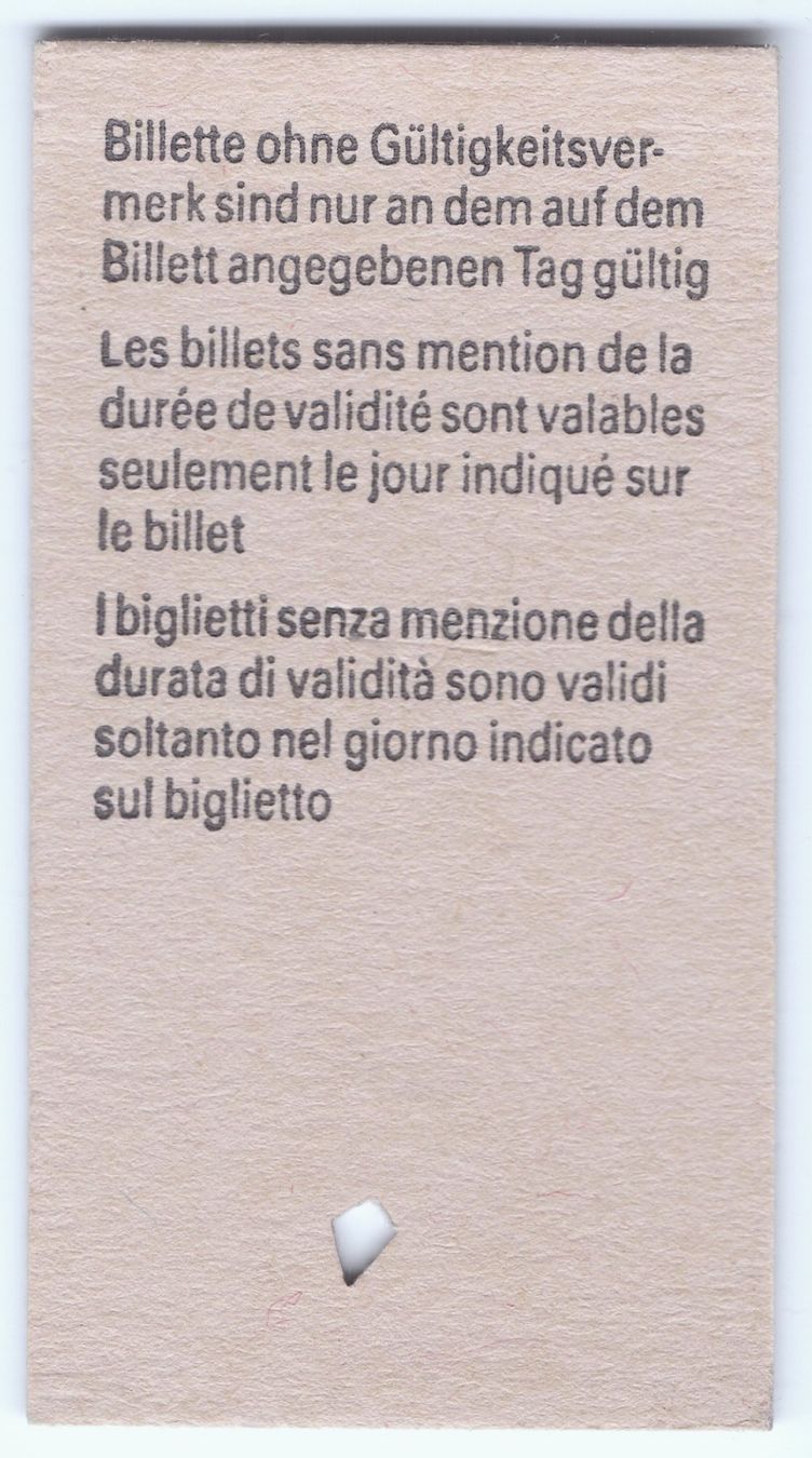 Biglietti: Billette Leuk - Rumeling Einheimische – Usato da Langenthal venduto da Sammlungs_aus 1
