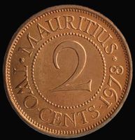 MAURITIUS 2 CENTS 1978 UNZ.