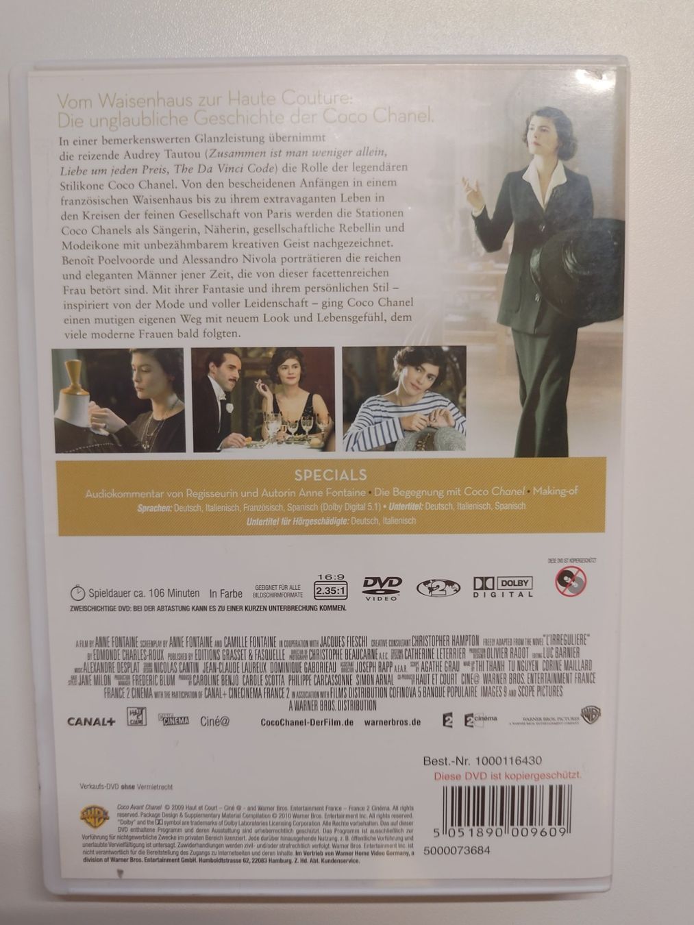 Tutti i DVDs: Coco Chanel Der Beginn einer Leidenschaft – Usato da Liestal venduto da Kratzilla 2