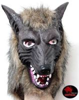 Wolf Maske Latex Fasnacht Halloween Kostüm Werwolf Wolfmaske