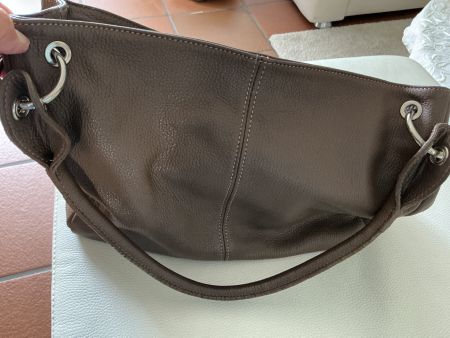 Handtasche braun Leder mittelgross