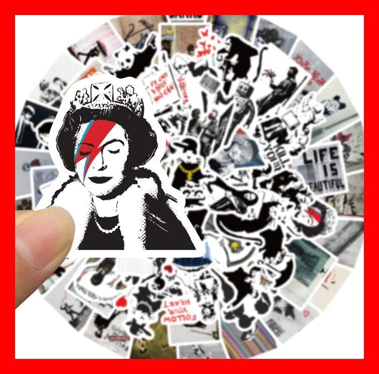 50 tlg Stickers Banksy Street Art Aufklber Graffiti Kunst Kaufen auf