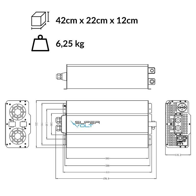 Wechselrichter: Supervolt 12V 3000W Wechselrichter – Gebraucht aus Bülach von CAMPTIVITY 8