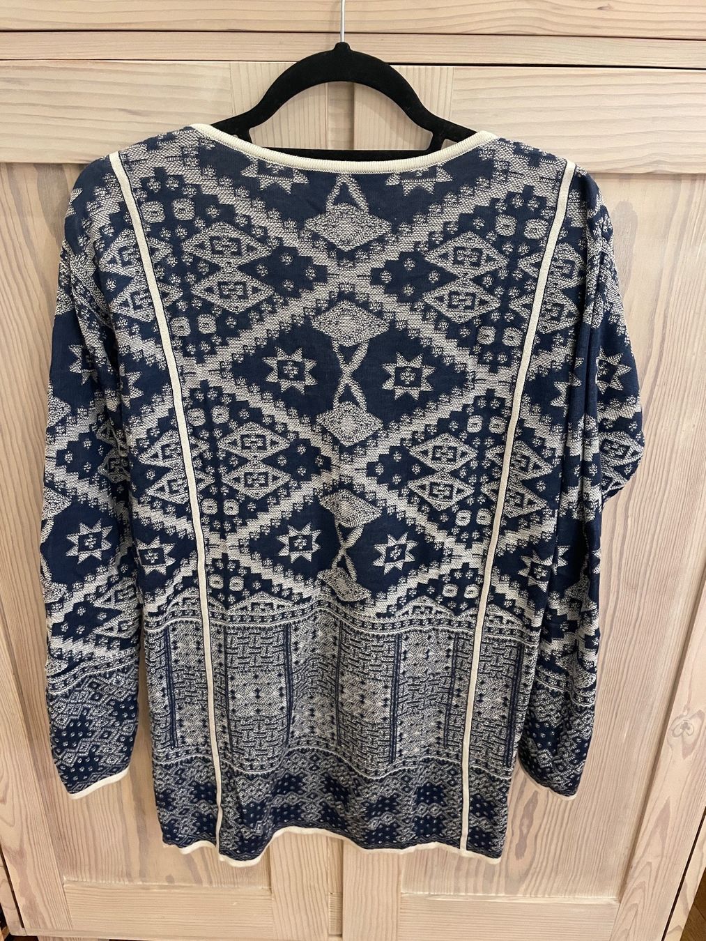 Maglioni & Felpe: Jacquard  Tunika blau/w 100% Baumwolle Peruvianconnection 38 – Usato da Basel venduto da non_vn79 1
