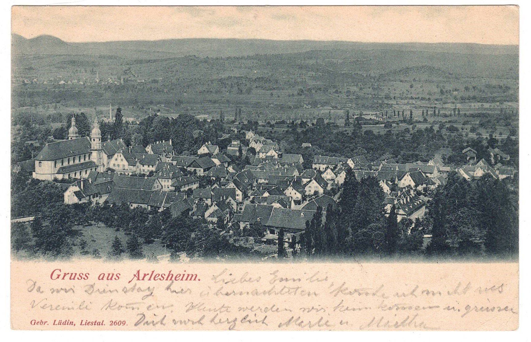 Cartoline postali: 1902 Arlesheim – Usato da Kreuzlingen venduto da Koi4