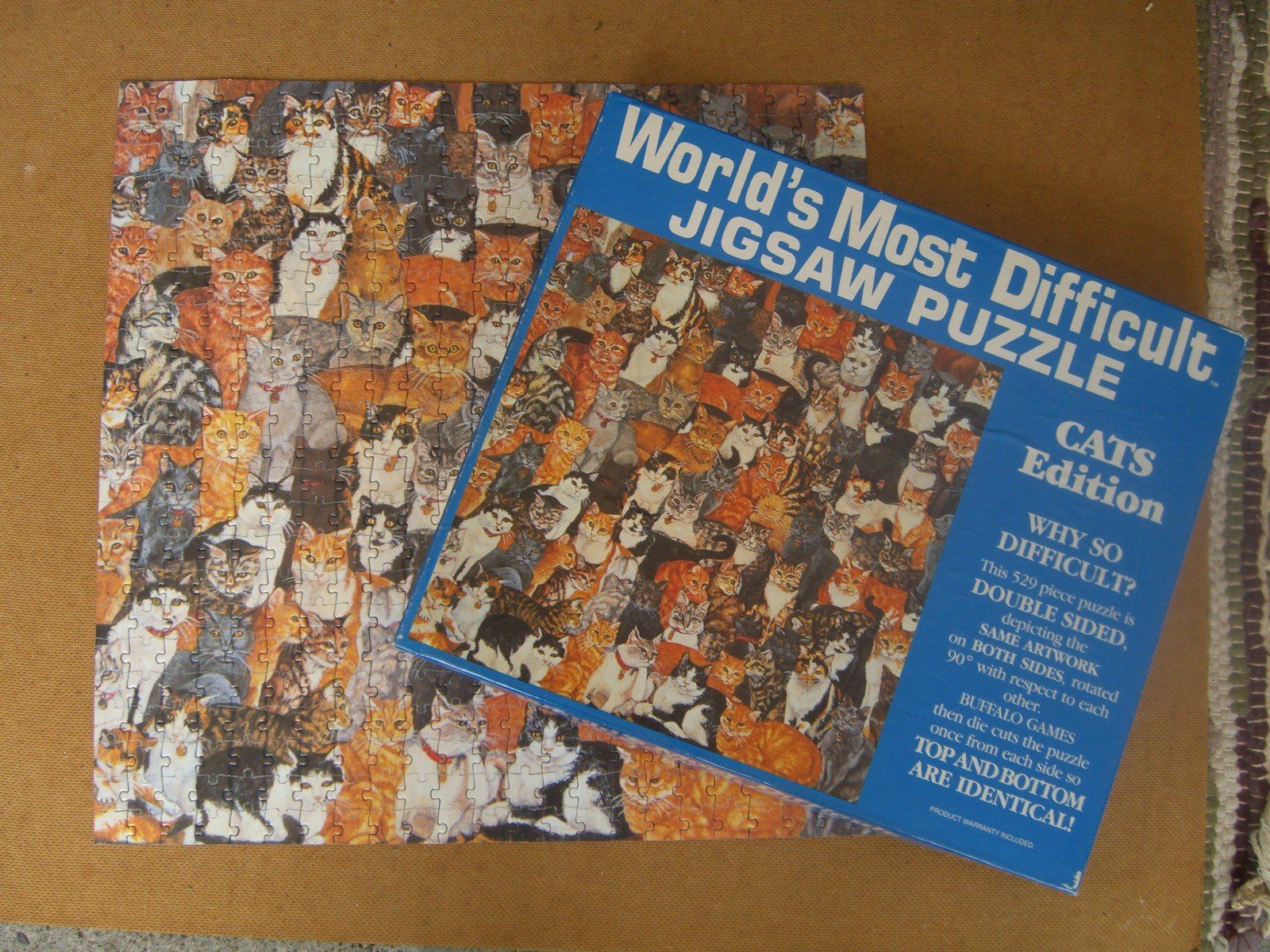 Puzzles: "Das schwierigste Puzzle der Welt",doppelseitig, Katzenmotiv – Gebraucht aus Winterthur von Gaia 2