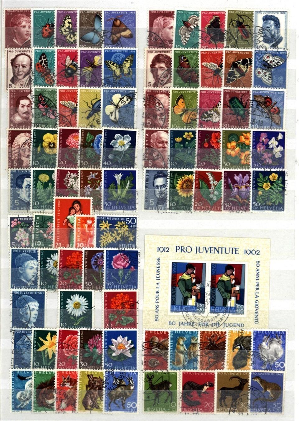 Alle Briefmarken: Pro Juventute SAMMLUNG bis 1994 +2 Blocks(PJ571) – Gebraucht aus Seuzach von Philahits 2