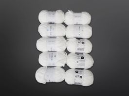 RICO DESIGN flauschiges Garn Weiss 10 Stk.