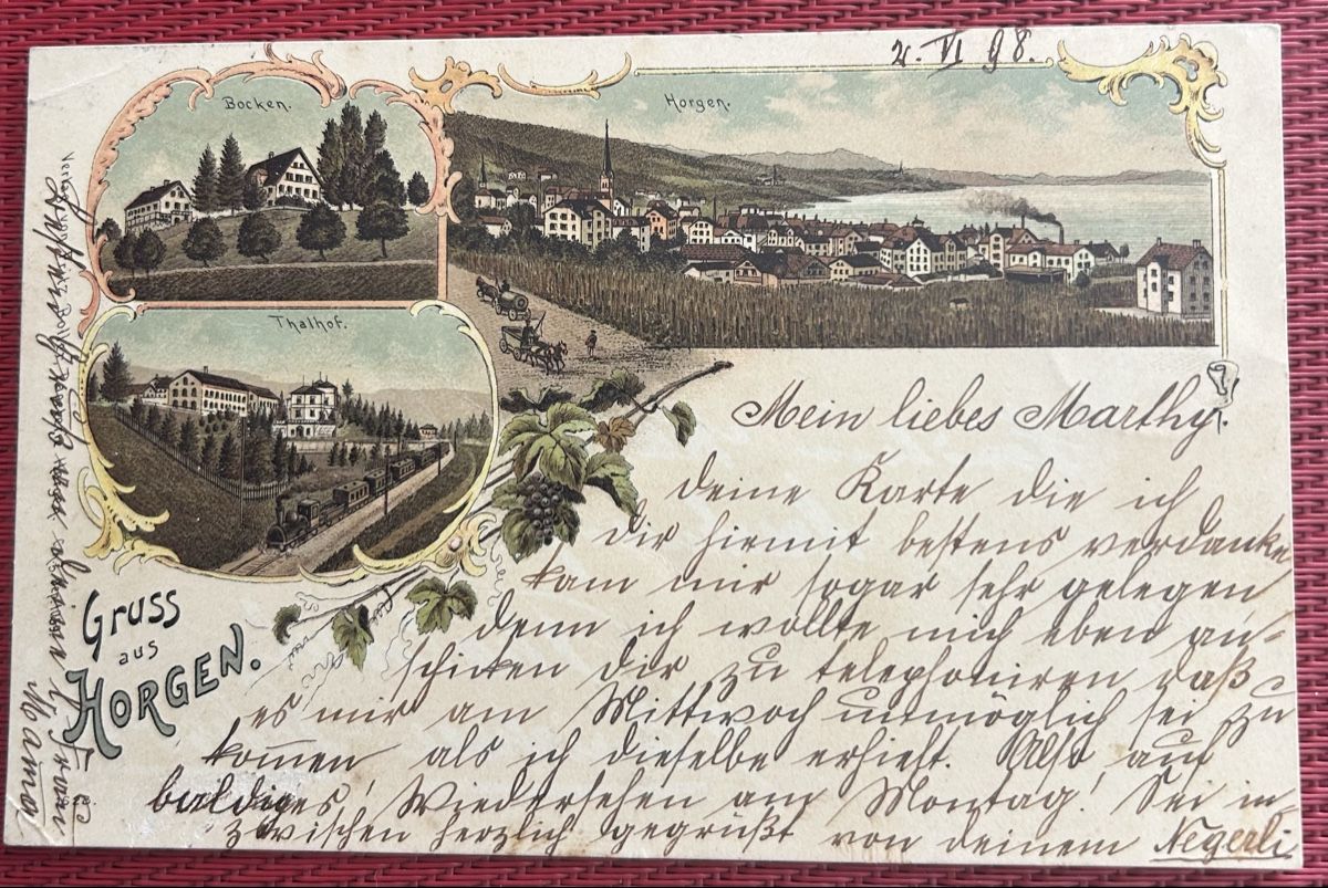 Ansichtskarten: Gruss aus Horgen Litho  – Gebraucht aus Horw von Tellbub