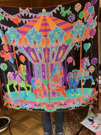 Neu u ungetragenes Seidenfoulard von Seidenmann Zuerich
