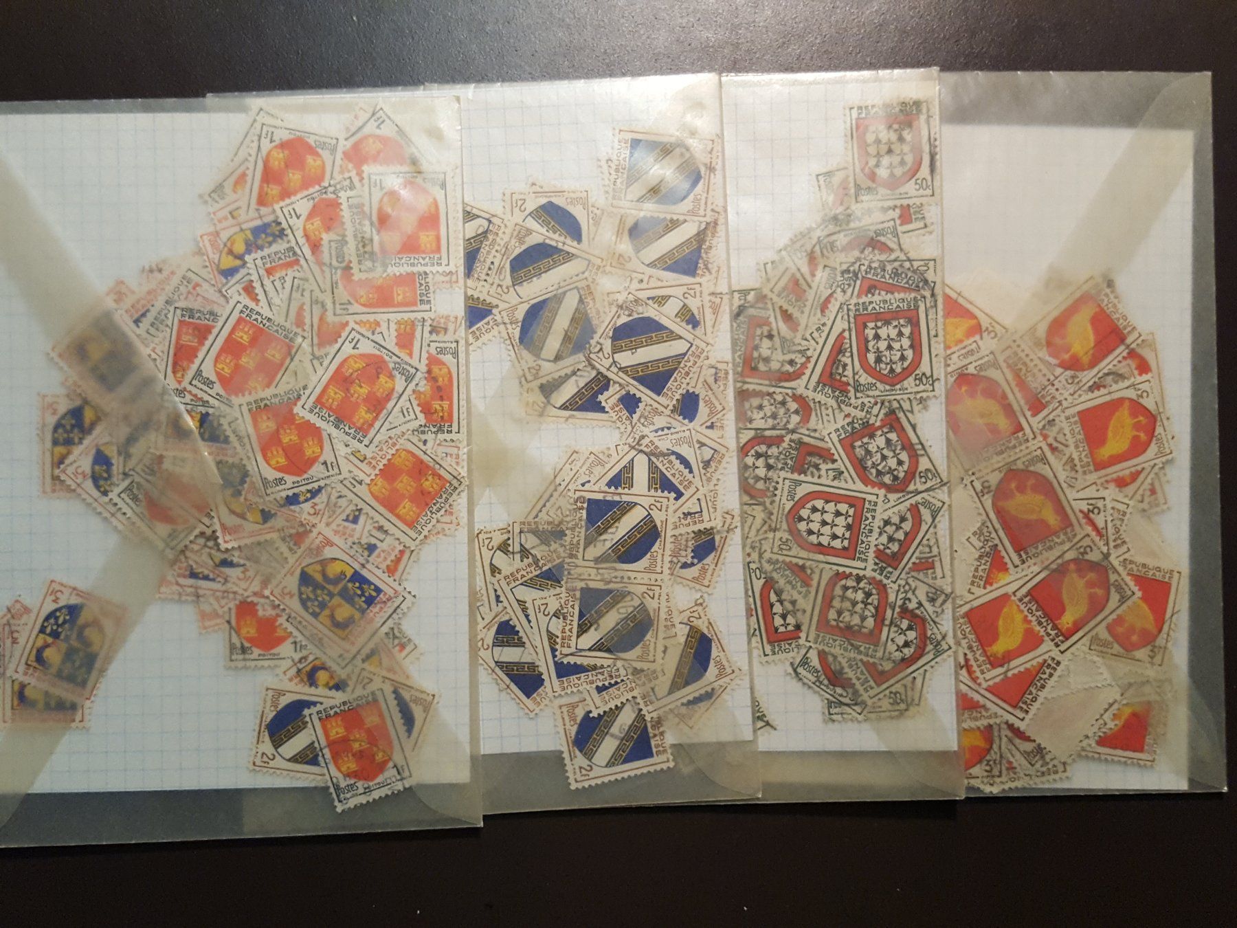 Alle Briefmarken: Frankreich - diverse Wappen Briefmarken – Gebraucht aus Stilli von Mos1 4