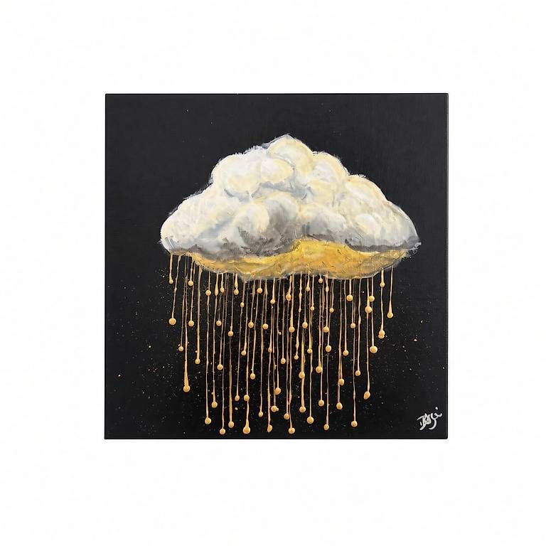 Gemälde: Acrylbild: Goldener Regen – Neu und originalverpackt aus Safenwil von car_nlh6 1