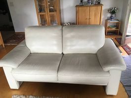 Ledersofa 3-Sitzer beige