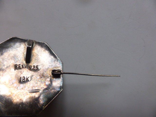 Anhänger: Brosche,Anhänger,Stempel PERU,Silber,925 IBK,Aztheken,Gold? – Gebraucht aus Lausen von liesfisch 2