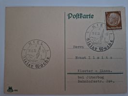 Deutsches Reich Postkarte Briefmarke 1938