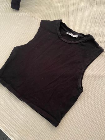 zara schwarzes Top Grösse XS