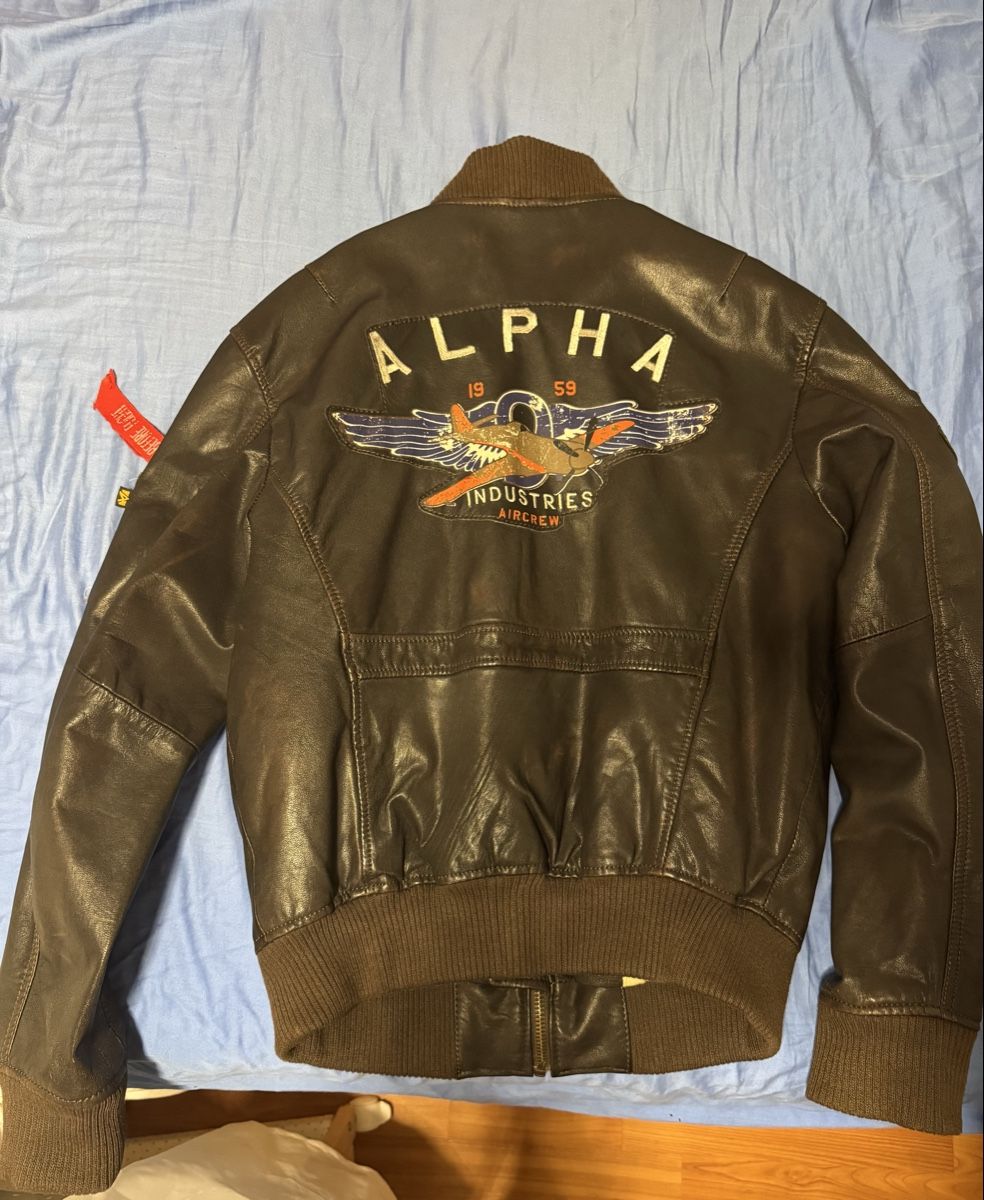 Alpha Industries Giacche: Alpha Industries Lederjacke – Nuovo (secondo la descrizione) da Walzenhausen venduto da Steeevisch 1
