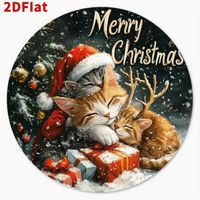 SÜSSES 2D DEKOSCHILD *MERRY CHRISTMAS, KÄTZLI*  NEU + OVP