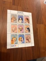 Briefmarken Tanzania Hunde der Welt, komplett, selten!