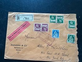 R Brief 1924 nach New York super Frankatur     (G3951)