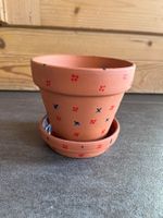 Handbemalter Blumentopf mit passendem Unterteller