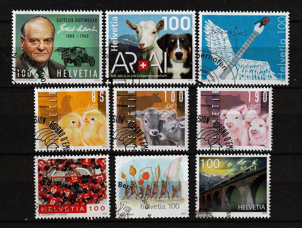 Tutti i francobolli: 2013 neue Schweizer Briefmarken ETS – Usato da Arlesheim venduto da gaugi43