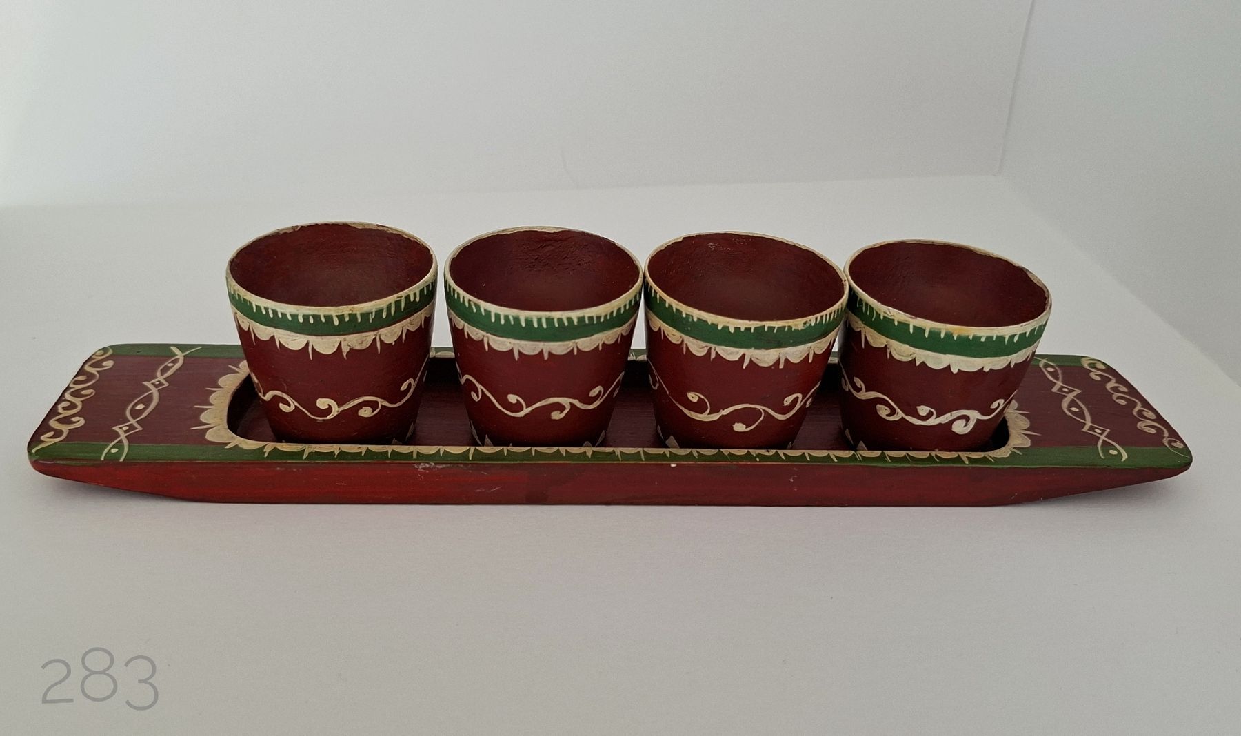 Altre Stoviglie: Vintage 5-teiliges Eierbecher Set aus Holz – Usato da Dietikon venduto da Magi2