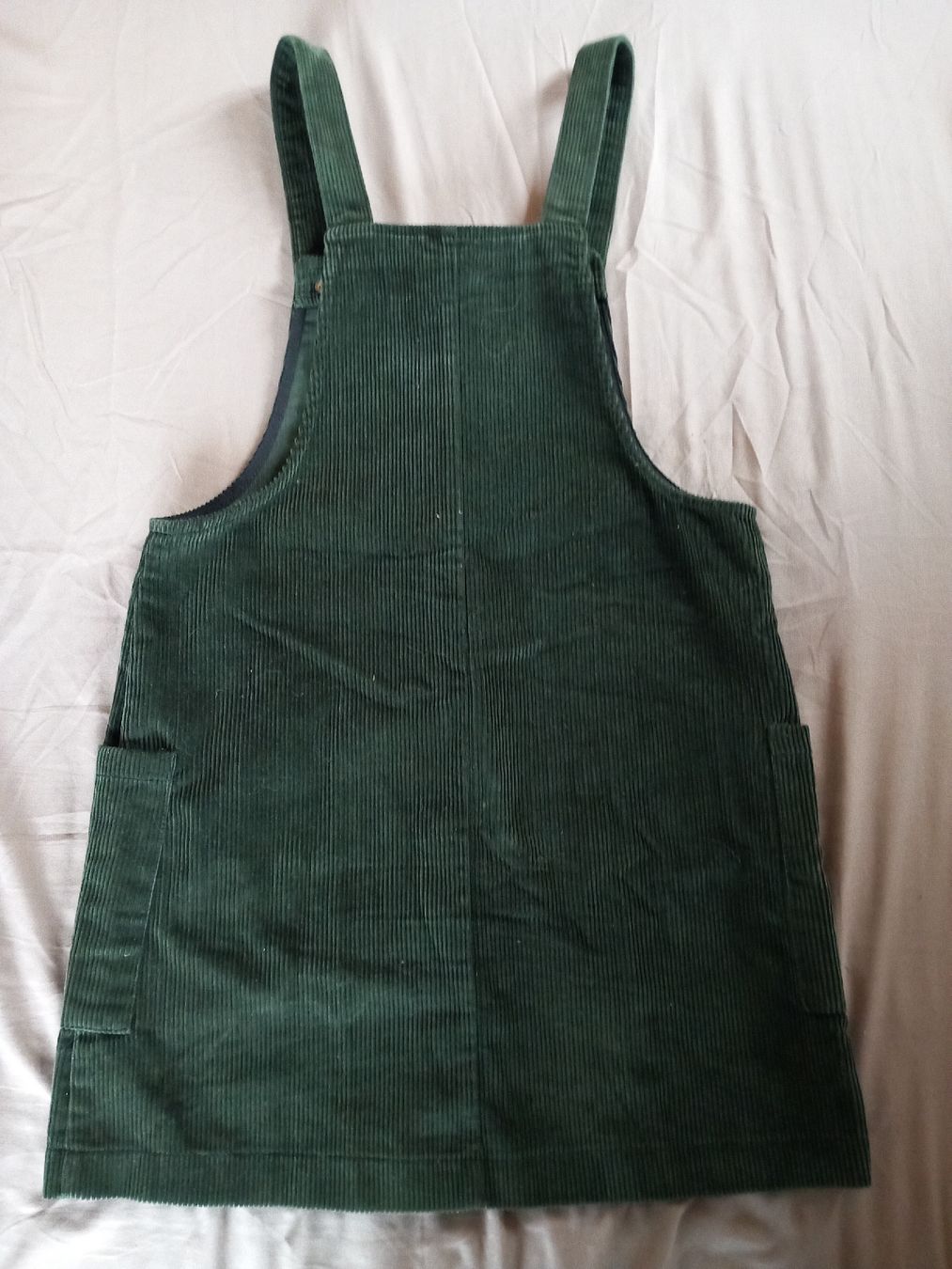 Only Vestiti: Robe salopette verte forêt en coton – Usato da Faoug venduto da per_kp6r 1