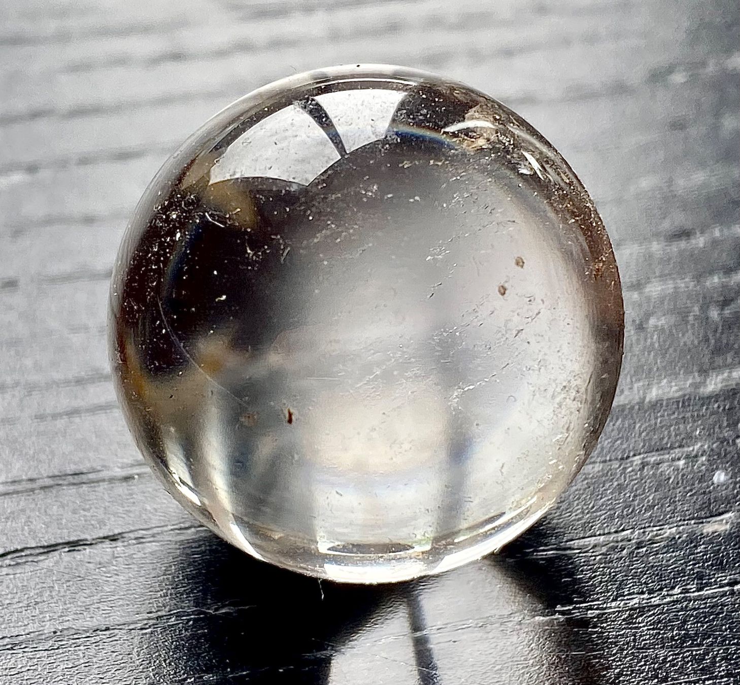 Pietre preziose: Natürliche Quarzsphäre, perfekt transparent. – Nuovo e nell'imballaggio originale da Zuerich venduto da SonderArt-Wertgut 2