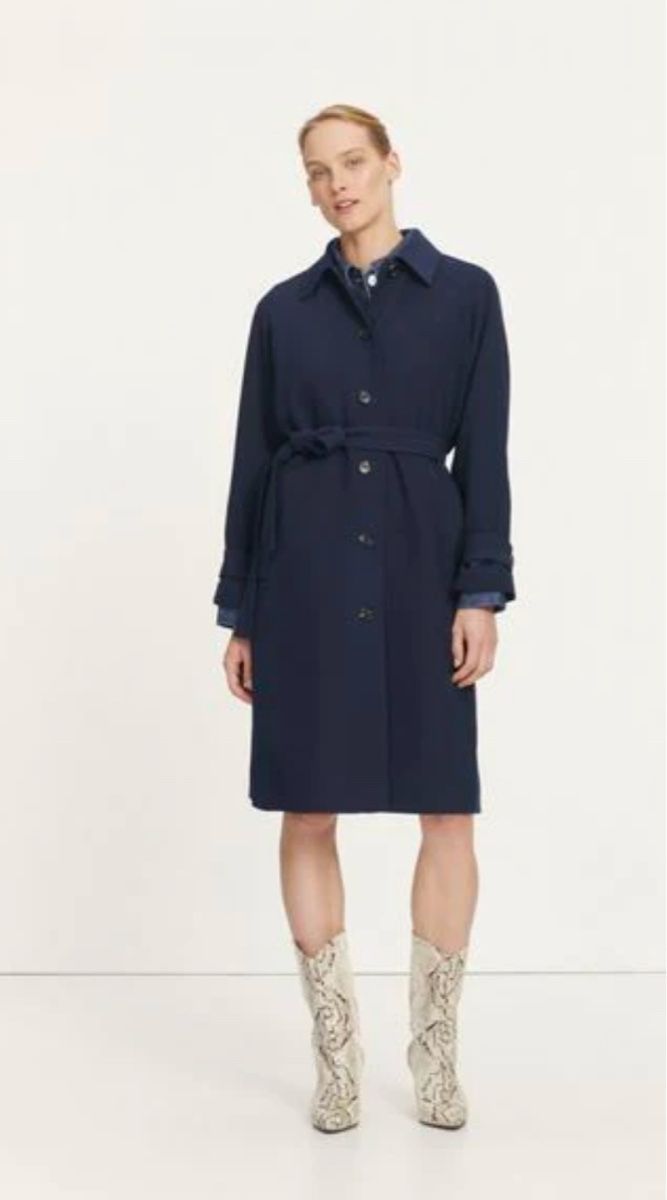 Samsøe Samsøe Cappotti: Samsoe Samsoe Trenchcoat Gr. M Dunkelblau Mantel blau – Nuovo (secondo la descrizione) da Regensdorf venduto da secondchancefashion