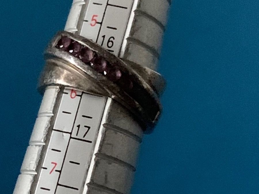 Anelli: Silberring rosaviolett stein (rg 52) – Usato da Laufen venduto da belleskulptur 4