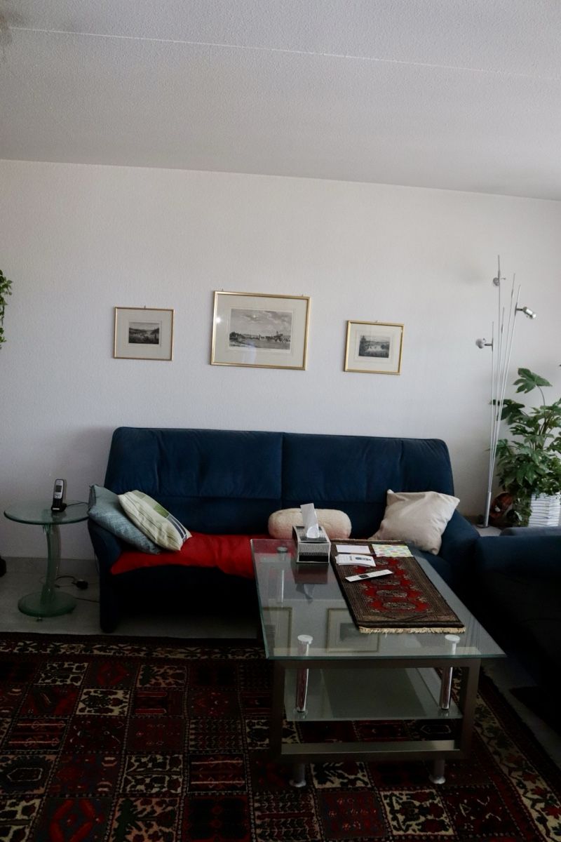 Divani: Wohnzimmer-Set blau: 3er-Sofa, 2er-Sofa, 2 Hocker,Couchtisch – Usato da Dübendorf venduto da Vinny_S 1