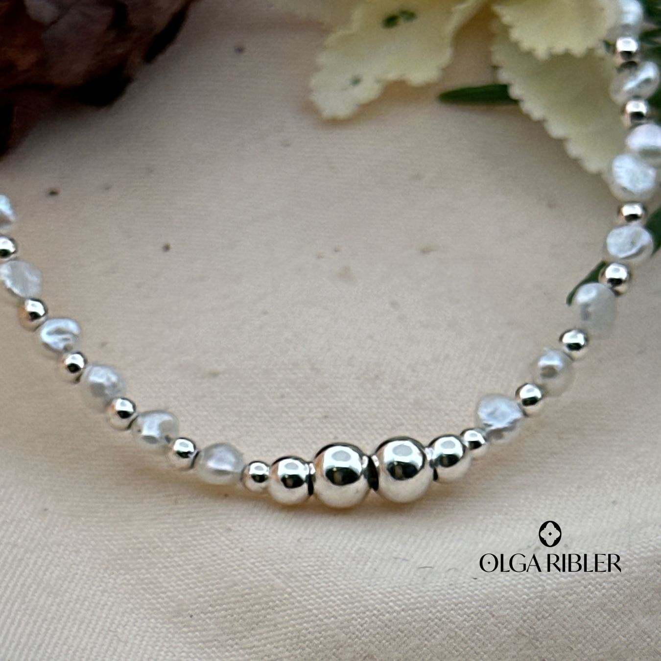 Olga Ribler Bracciali & Braccialetti: Armkette mit Süsswasserperlen – Nuovo (secondo la descrizione) da Luzern venduto da MonikaS03 2