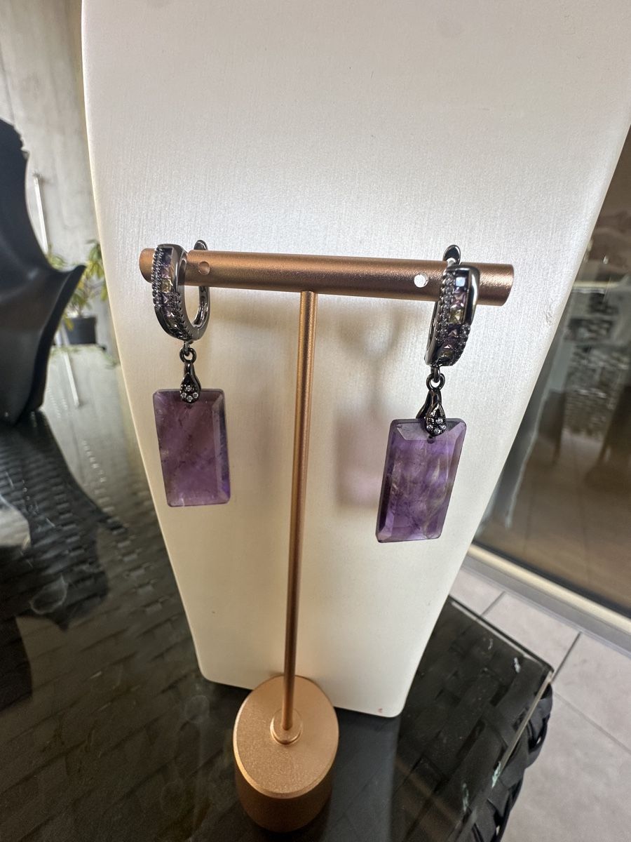 Orecchini pendenti & Orecchini a lobo: Elegante Amethyst Ohrringe,  Handarbeit – Nuovo e nell'imballaggio originale da Kriens venduto da Hortensie6 1