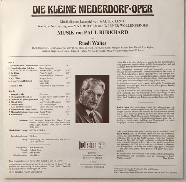 Dischi in vinile: Die kleine Niederdorf-Oper (LP) – Usato da Grüningen venduto da azulgrisvinyl 1
