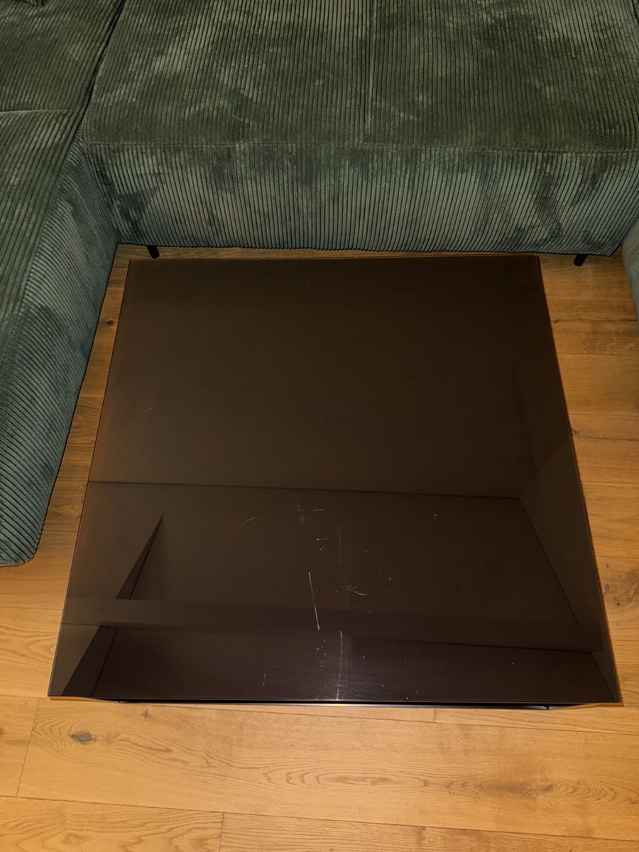 Tische: Schwarzer Designer Couchtisch mit Glasplatte – Gebraucht aus Rickenbach ZH von dza_fvg8 1