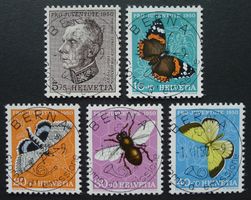 PJ 1950, Serie J133-J137, Ersttag-Vollstempel italienisch