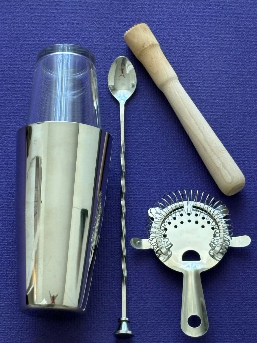 Elettrodomestici da cucina: Cocktail-Set mit Boston Shaker, Barspoon, Strainer, Muddler – Usato da Oberwil BL venduto da nefret01 1