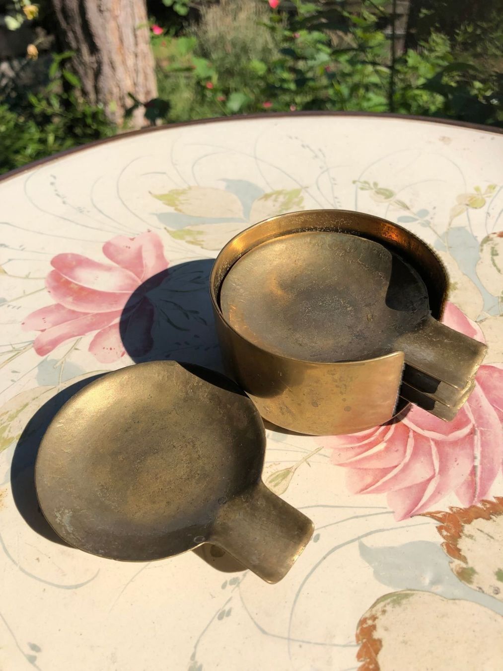 Portacenere: Aschenbecher 5-Teilig Metall, rund, – Usato da Koblenz venduto da Forellenteich