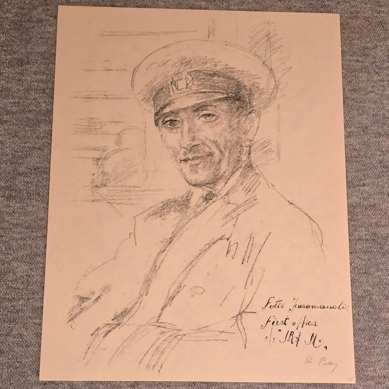 Grafica & Litografie: Hanni Bay  - Handsignierte Lithografie "First Officer S.S.M" – Usato da Reinach BL venduto da Pendling 5
