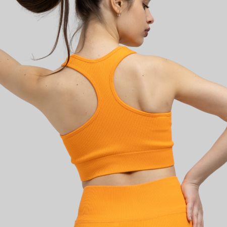 Seamless SportBH Damen Gym Yoga Komfort Top L Orange YAKWARY
