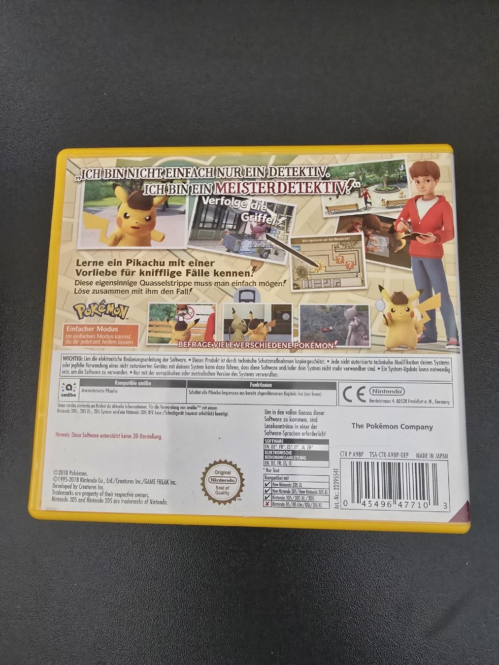 Nintendo Spiele: Meisterdetektiv Pikachu Nintendo 3DS  – Gebraucht aus Chur von 1996hiphop 1