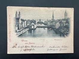 AK   1897 Gruss aus Zürich uralt      (G784)