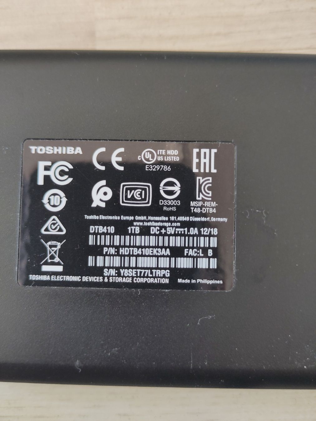 Toshiba Harddisks: 1TB 2.5" externe HDD – Gebraucht aus Sargans von sve_hjs5 2